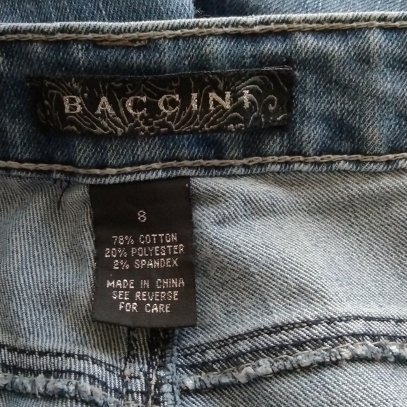 Baccini Capri Jeans Sz. 8 Ornate Pockets - Picture 5 of 8